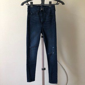GAP Denim Dark Blue Torn Jeans 25 Regular